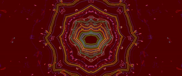 Neon Alagút Kaleidoszkóp Hatszög VJ Loop 2.39:1 Cinemascope 60fps Képernyővédő