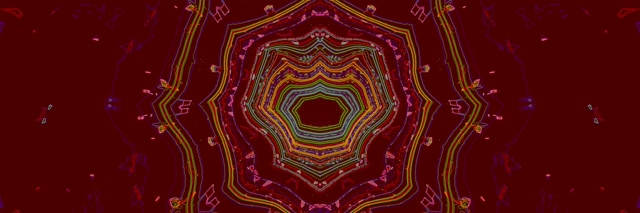 Neon Tunnel Kaleidoszkóp Örvény VJ Loop 3:1 Háromszoros Széles 60fps Képernyővédő