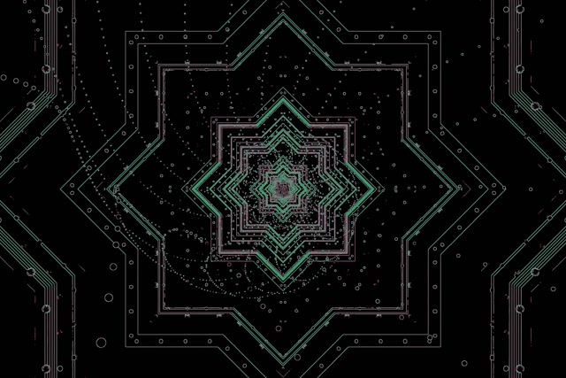 Neon Alagút Zöld Áramkör Képernyővédő 3:2 Surface 60fps VJ Loop