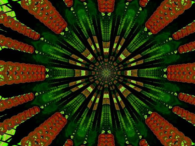 Neon Alagút Vörös Kaleidoszkóp Robbanás VJLoops 4:3 Classic 60fps Képernyővédő
