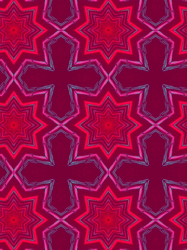 Neon Alagút Csillag Kaleidoszkóp 3:4 iPad Portrait 60fps Képernyővédő VJ Loop