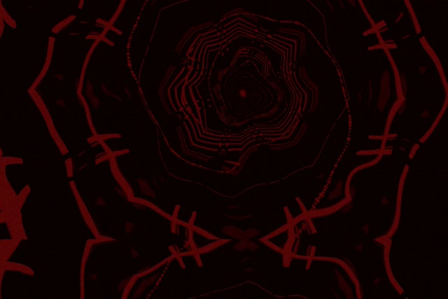 Neon Tunnel Vörös Szöges Hatszög Örvény VJ Loop 3:2 Surface 60fps Képernyővédő