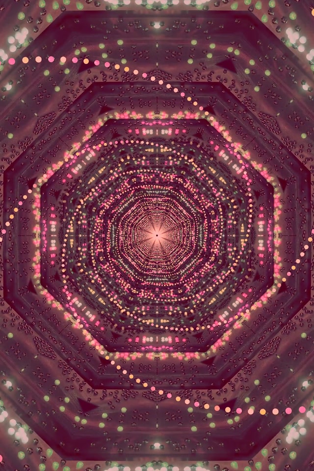 Rózsaszín Neon Alagút Képernyővédő 60fps 2:3 Fotó Portré VJ Loop