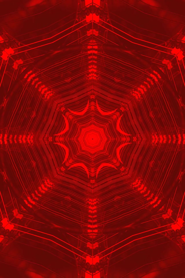 Piros Neon Alagút Kaleidoszkóp VJ Loop 2:3 Fotó Álló 60fps Képernyővédő