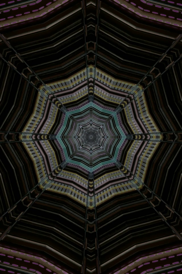 Neon Alagút Képernyővédő 60fps 2:3 Photo Portrait Sötét Geometrikus VJ Loop