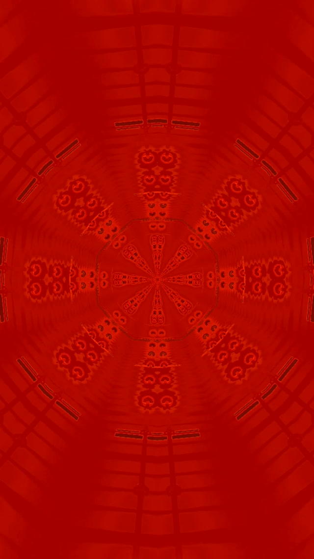 9:16 Reels Glowing Red Neon Tunnel Spiral Rings 60fps Screensaver Live Wallpaper