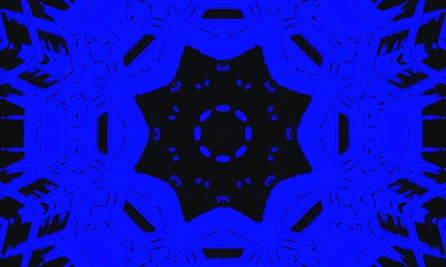 Kék Fekete Neon Tunnel Kaleidoszkóp Képernyővédő 5:3 Széles 60fps VJLoops