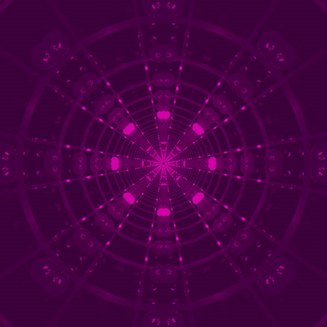 Neon Alagút Lila Radiális Háló VJ Loop 1:1 Négyzet 60fps Képernyővédő