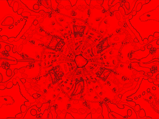 Vörös Neontunnel Kaleidoszkóp Örvény VJ Loop 4:3 Klasszikus 60fps Képernyővédő