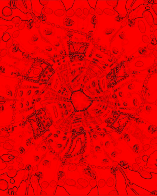 Neon Alagút Vörös Kaleidoszkóp VJLoops 4:5 Instagram 60fps Képernyővédő