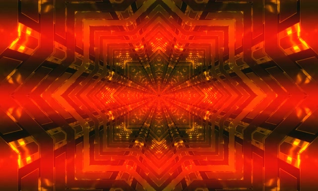 Neon Alagút Kaleidoszkóp Csillag Robbanás 5:3 Wide 60fps Képernyővédő VJLoops