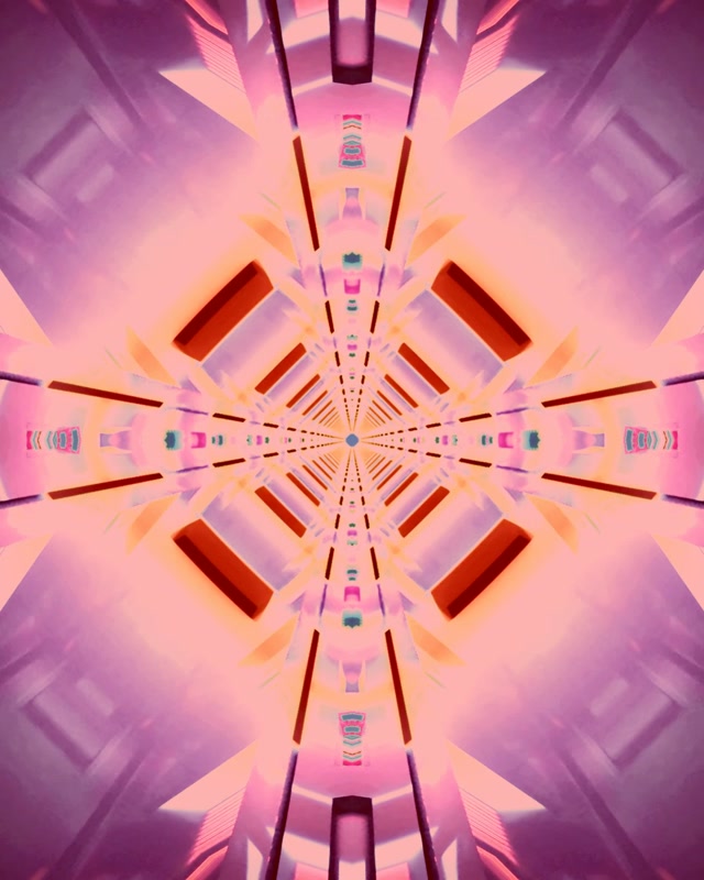 Neon Alagút Kaleidoszkóp Gyémánt Robbanás 4:5 Instagram 60fps Képernyővédő VJ Loop