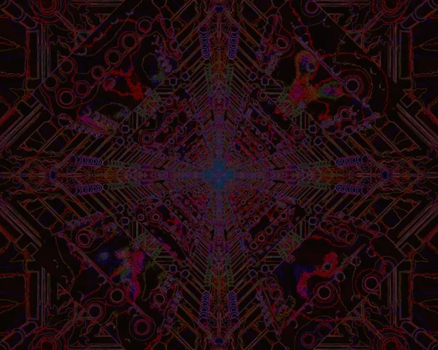 Neon Alagút 5:4 Ipari 60fps Képernyővédő Sötét Áramkör Kaleidoszkóp VJ Loop