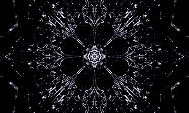 Ezüst Neon Alagút Hópehely Képernyővédő 5:3 széles 60fps Vj loop