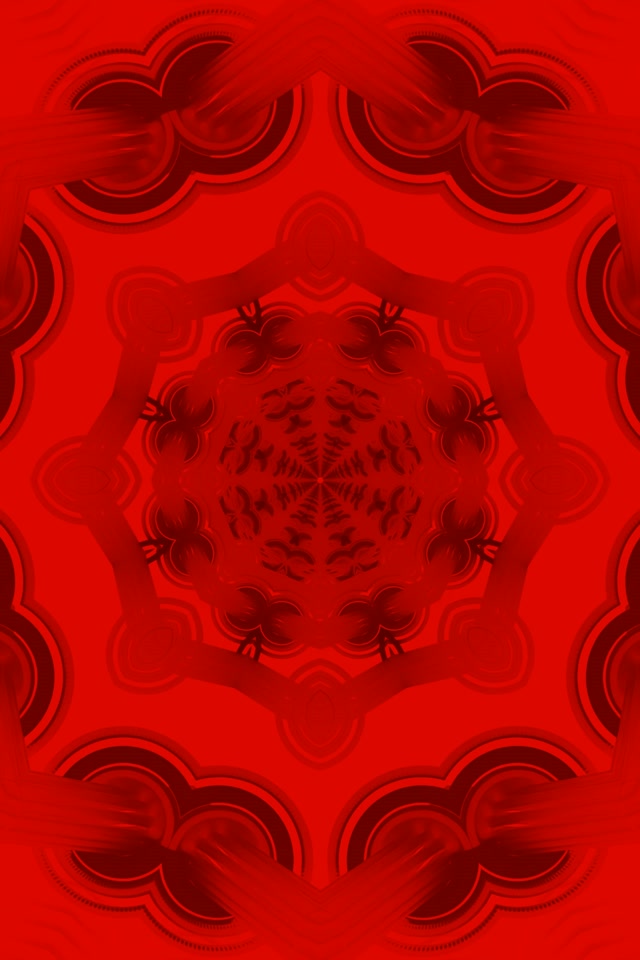 Vörös Mandala Neon Alagút VJ Loop 2:3 Fotó Portré 60fps Képernyővédő