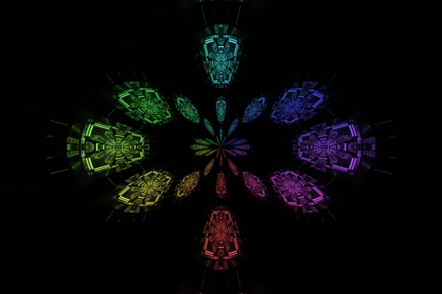 Neon Alagút Szivárvány Kereszt VjLoops 3:2 Surface 60fps Képernyővédő