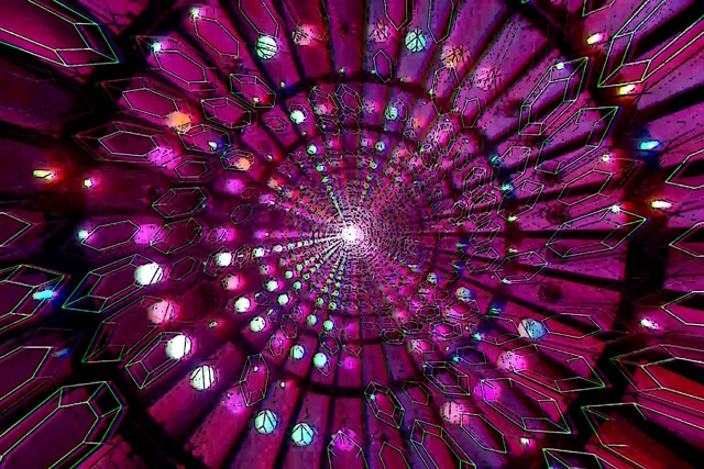 Neon Alagút Rózsaszín Hatszög Képernyővédő 3:2 Surface 60fps Vj Loop