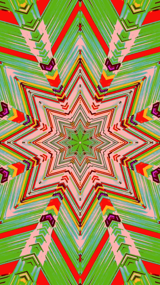 Neon Alagút Csillag Kaleidoszkóp 9:16 Reels 60fps Képernyővédő VjLoops