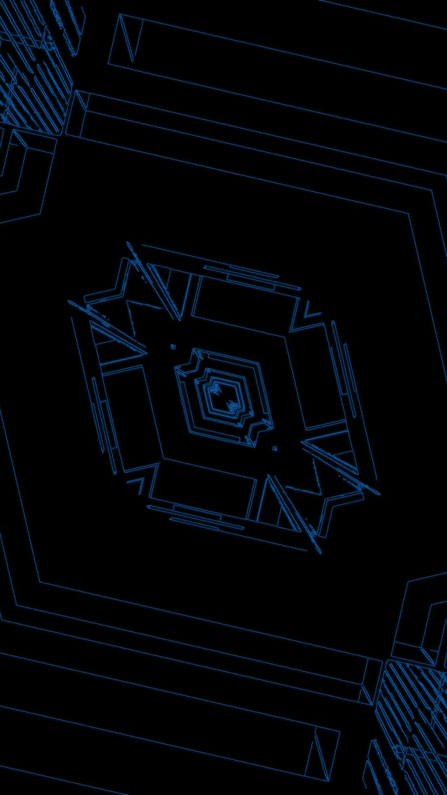 Kék Neon Alagút Képernyővédő 60fps 9:16 Reels VJ Loop PC Laptop