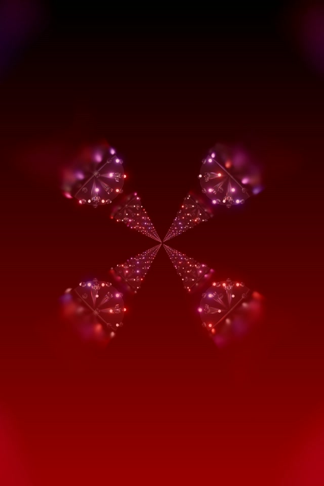 Neon Alagút Fraktál Kaleidoszkóp Piros 2:3 Fotó Álló 60fps Képernyővédő VJLoops