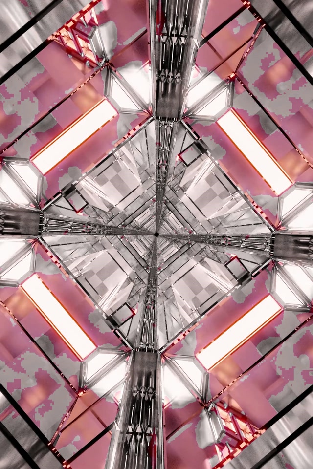Neon Alagút Gyémánt Kaleidoszkóp VJLoops 2:3 Fotó Portré 60fps Képernyővédő