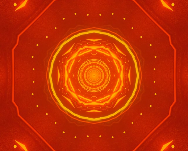 Neontunnel Tüzes Oktagon Örvény Vj Loop 60fps 5:4 Ipari Képernyővédő