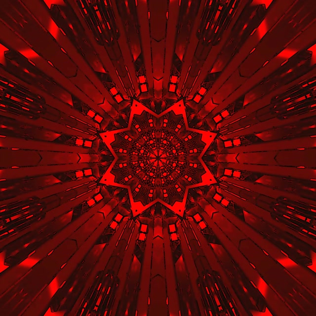 Terowongan Neon Bintang Merah Screensaver 1:1 Square 60fps VJ Loop PC Laptop