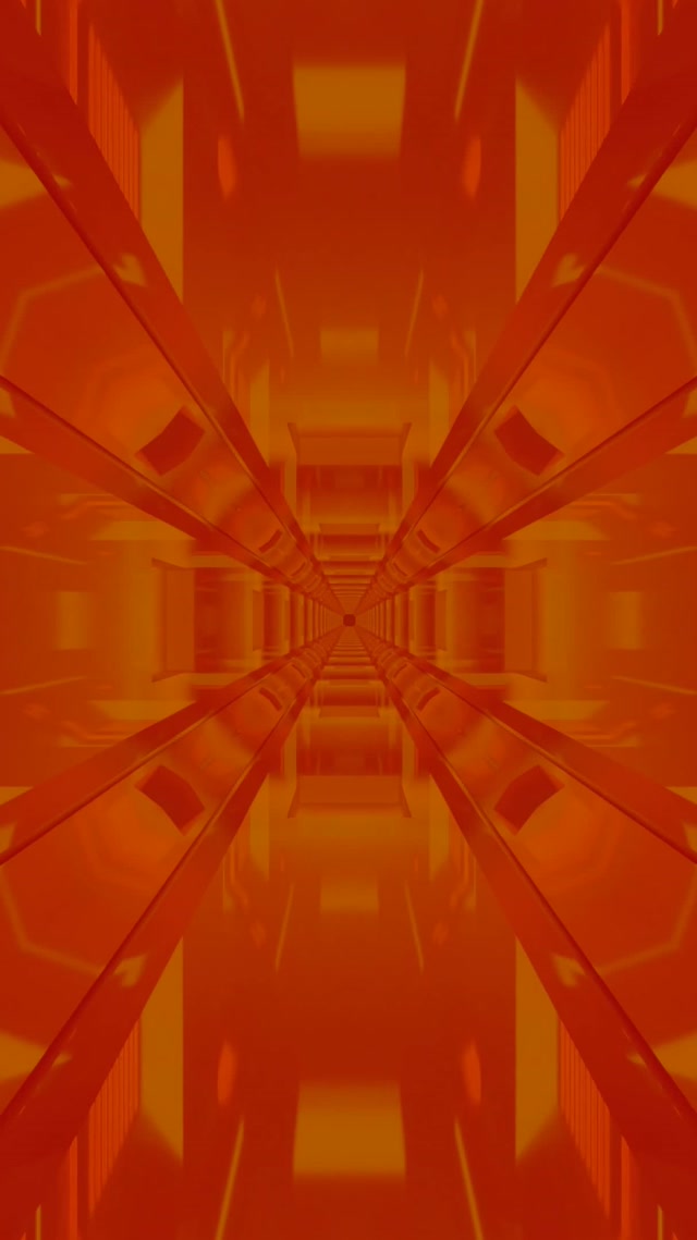 Neon Tunnel Golden Fractal Kaleidoscope Vj Loop 9:16 Reels 60fps Screensaver