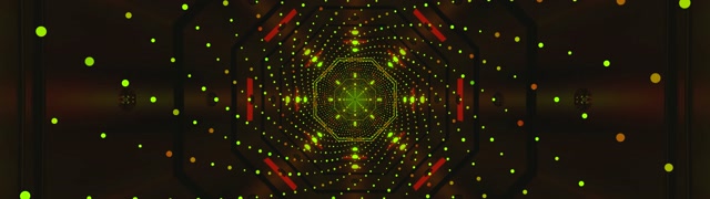 Screensaver Terowongan Neon Titik Hijau 32:9 Super Ultrawide 60fps VJLoops