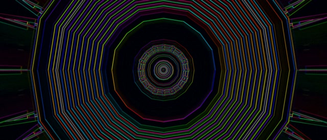 Neon Tunnel Concentric Vortex VJ Loop 21:9 Ultrawide 60fps Screensaver