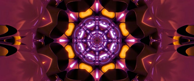 Terowongan Neon Ungu Kaleidoskop Screensaver 2.39:1 Cinemascope 60fps VJ Loop