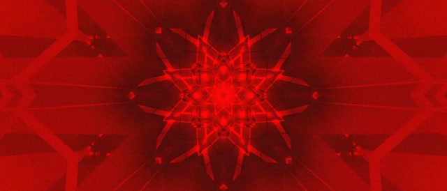 Red Fractal Star Neon Tunnel Vj Loop 21:9 Ultrawide 60fps Screensaver