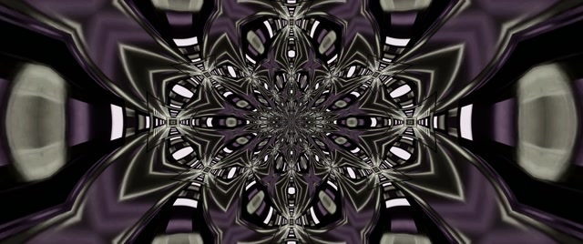 Terowongan Neon Mandala Fractal VJ Loop 2.39:1 Cinemascope 60fps Screensaver