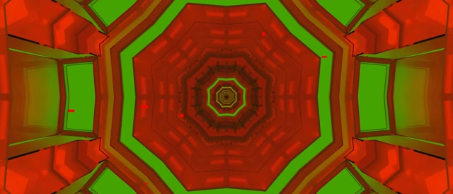 Neon Tunnel Octagon Vortex 21:9 Ultrawide 60fps VJ Loop Screensaver