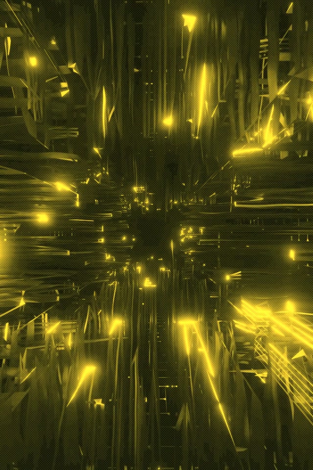 Terowongan Neon Grid Laser Kuning VJ Loop 60fps 2:3 Photo Portrait Screensaver