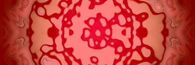 Terowongan Neon Ledakan Sel Kaleidoskop Merah Vj Loop 3:1 Triple Wide 60fps Screensaver