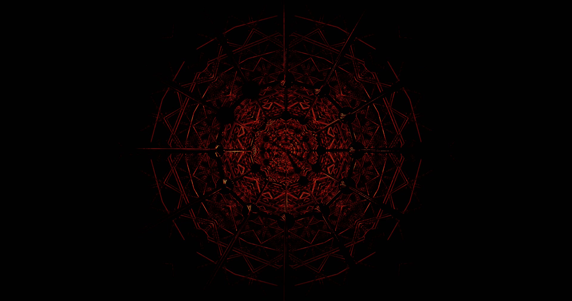 Dark Crimson Fractal Neon Tunnel 4k uhd 60fps screensaver live wallpaper