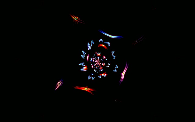 Neon Tunnel Kaleidoscope Burst | 16:10 Macbook | 60fps VJ Loop Screensaver