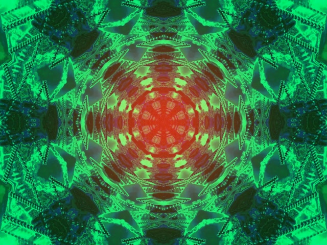 Terowongan Neon Ledakan Kaleidoskop Fraktal 4:3 Classic 60fps Screensaver VJ Loop