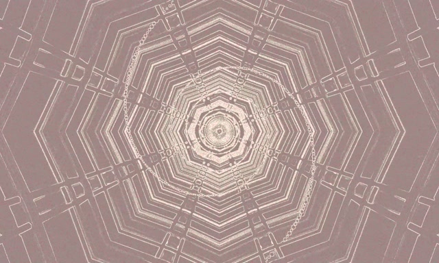 Terowongan Neon Grid Oktagon VJ Loop 5:3 Wide 60fps Screensaver
