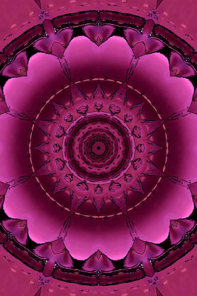 Terowongan Neon Pink Mandala Screensaver 60fps 2:3 Photo Portrait VJ Loop