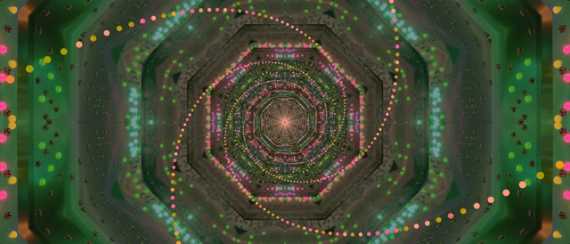 Terowongan Neon Oktagon Pusaran VJ Loop 21:9 Ultrawide 60fps Screensaver