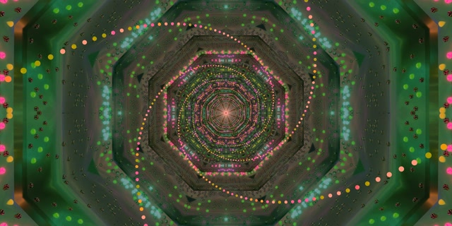 Terowongan Neon Vortex Segi Delapan VJ Loop 2:1 Univisium 60fps Screensaver