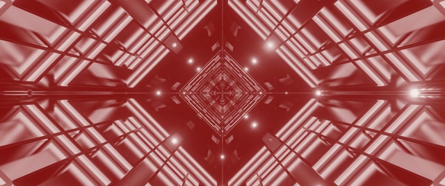 Neon Tunnel Vortex Berlian Merah VJ Loop 2.39:1 Cinemascope 60fps Screensaver