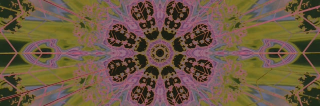 Terowongan Neon Mekar Kaleidoskop VJ Loop 3:1 Triple Wide 60fps Screensaver