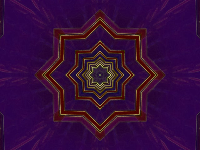 Neon Tunnel Vortex Bintang 8-Titik VJ Loop 4:3 Classic 60fps Screensaver