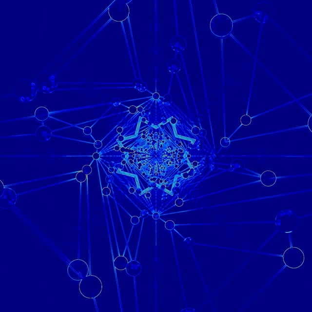 Terowongan Neon Biru Screensaver 1:1 Square 60fps VJ Loop PC Laptop