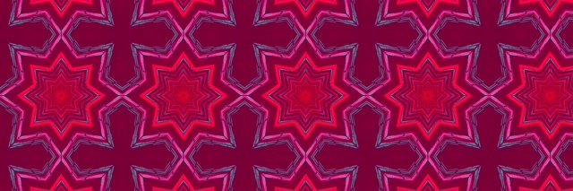Terowongan Neon Kaleidoskop Bintang Pink Vj Loop 3:1 Triple Wide 60fps Screensaver