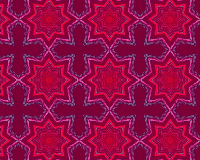 Terowongan Neon Kaleidoskop Bintang Pink VJ Loop 5:4 Industrial 60fps Screensaver