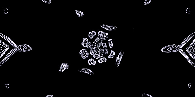 Terowongan Neon Bentuk Putih Screensaver 2:1 Univisium 60fps VJ Loop Screensaver PC